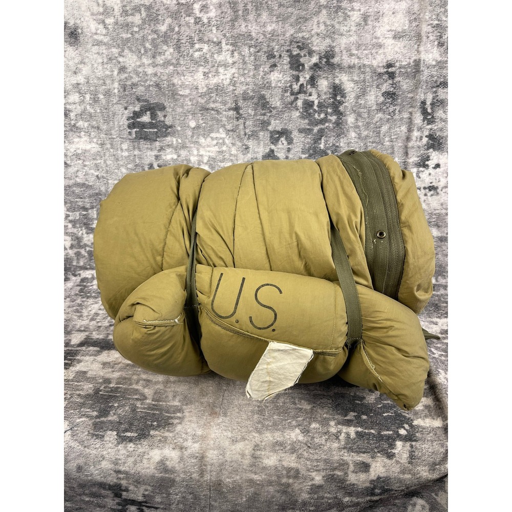Vtg US Military M-1949 Mountain Arctic Sleeping Bag Down Feather 1950s